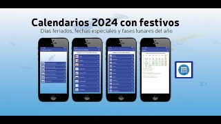 Calendarios 2024 con festivos [upl. by Sevart757]