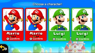 New Super Mario Bros U Deluxe – 4 Players World 1 Co Op Walkthrough [upl. by Marv]