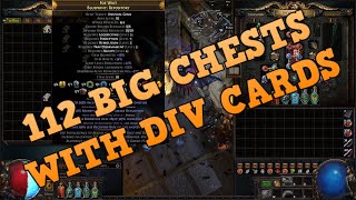 112 BIG DIV CARD CHESTS  HEIST  BLUEPRINTS  POE  PATH OF EXILE [upl. by Ydnelg601]