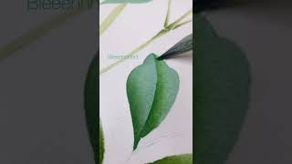 How to paint a Chinoiserie style leaf [upl. by Ecnatsnok]