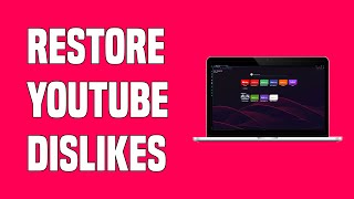 How To Restore YouTube Dislikes on Opera GX Browser  Tutorial [upl. by Seroled202]