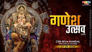 Pran Prathishta amp Ganeshotsav  GSB Seva Mandal 2024  Live From Kings Circle Mumbai  Day 01 [upl. by Tnelc309]