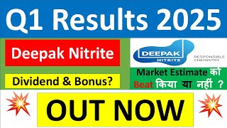 DEEPAK NITRITE Q1 results 2025  DEEPAK NITRITE results today  DEEPAK NITRITE Share News today [upl. by Adriano]