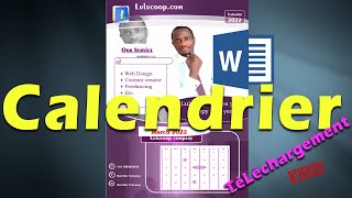 calendrier 2022 en MS WORD  design dun canlendrier  téléchargement gratuit [upl. by Nwavahs]