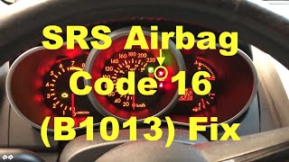 Mazda SRS Airbag Light Flashing Code 16 DTC Code B1013 quotPassenger Airbag Offquot Light  Easy Fix [upl. by Eno]