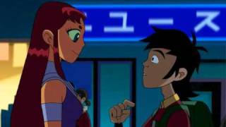 Teen Titans  trouble in Tokyo love moments Robin and Starfire [upl. by Teragramyram675]