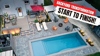 Small Backyard BIG MAKEOVER Full Build Time Lapse [upl. by Rednirah547]