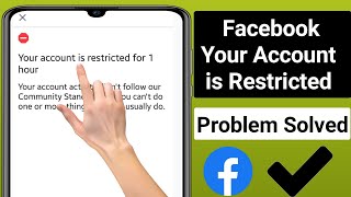 Your account is restricted for 1 hour problem solution  How to fix facebook restricted problem [upl. by Stover]