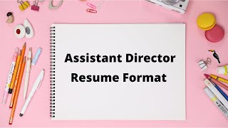 Assistant Director Resume Format  How to create Assistant Director Resume in Tamil [upl. by Keyte]