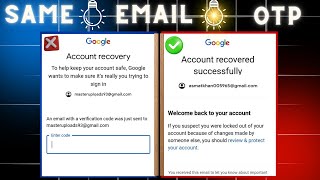 Gmail account recovery same email otp problem  google account recovery kaise kare  gmailrecovery [upl. by Aylatan940]