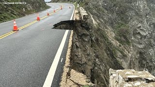 Witness describes navigating Big Sur area after road collapse leaves many stranded [upl. by Larrabee]