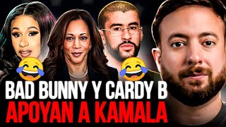 😂 BAD BUNNY Y CARDI B HACEN EL RIDÍCULO APOYANDO A HARRIS ALERTA CRINGE [upl. by Ailefo]