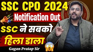 SSC CPO 2024 Notification out 🔥  By Gagan Pratap Sir cpo ssccpo [upl. by Stamata]