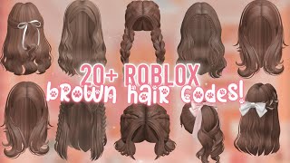 Aesthetic BROWN HAIR CODES WITH LINKS  ROBLOX BLOXBURG BERRY AVENUE BROOKHAVEN [upl. by Spooner]