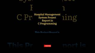 Hospital management system Project Report in c programmingbcaprojectreport shortsviral [upl. by Ynottirb685]