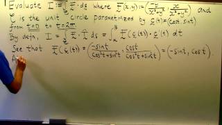 Line integral from vector calculus over a closed curve [upl. by Xam513]