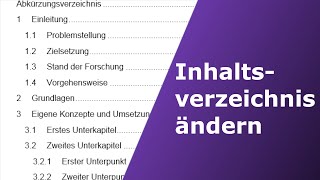 Layout beim WordInhaltsverzeichnis ändern [upl. by Thirzi]