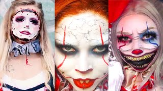 Top Halloween Creepy CLOWN Makeup Compilation  SFX DIY Tutorial [upl. by Louis]