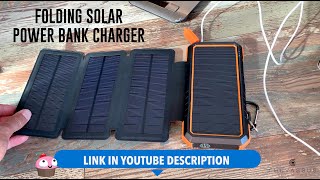 ★★★★★ Solar Charger Review  BLAVOR Power Bank with Foldable Panels 18W amp 20000mah [upl. by Lawrenson]