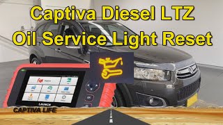 Captiva Oil Warning Reset with LAUNCH OBD2 Scanner X431 CRP123X [upl. by Markus]