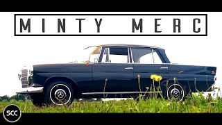 MERCEDES 190C  190 C W110 original Heckflosse  Drive in top gear with engine sound  SCC TV [upl. by Salina]