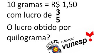 CONCURSO PM SP 2021  MATEMÁTICA → QUESTÃO 27 VUNESP  FRAÇÃO E CONTAS DE MATEMÁTICA BÁSICA [upl. by Ahsiel341]