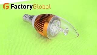 85V  265V 3W E14 LED Light Bulb Candle Lamp White [upl. by Kironde981]