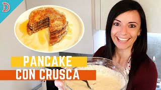 Cosa mangiare per fare una colazione sana Pancakes con crusca davena e yogurt greco [upl. by Clothilde]