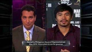 Manny Pacquiao Interview on Pacquiao vs Marquez III [upl. by Htiffirg]