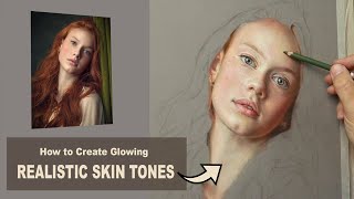 Pastel Portrait Tutorial  How to draw Realistic glowing SKIN TONES using Pastel Pencils [upl. by Bunde247]