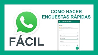 💹 Como hacer ENCUESTAS EN WHATSAPP ✅ [upl. by Yttap295]