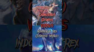 Carnotorus Disney vs Indominus Rex Jurassic World [upl. by Annelg902]