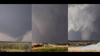 Incredible Violent WedgeStovepipe tornado NE of El Dorado OK 52324 [upl. by Byrle]