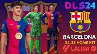 DLS 24 KITS FC BARCELONA 202425 ❤️💙  Dream league soccer 2024 [upl. by Melar]