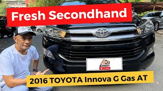 FRESH Second Hand TOYOTA Innova  Used Car For Sale 2016 TOYOTA Innova G Gas AT [upl. by Behre]