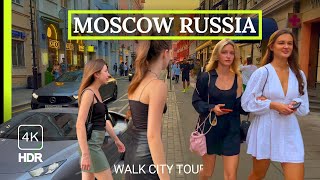 🔥 Hot Evening Life in Russia Moscow Walk Сity Tour Russian Girls amp Guys 4K HDR [upl. by Aphrodite392]