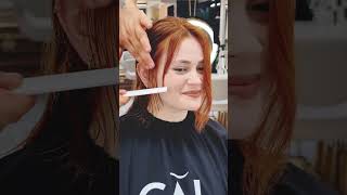 Transformación del corte de pelo corto hairstyle haircutting haircut [upl. by Nadroj]