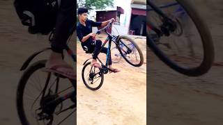 😯New Cycle Par Wheelie🥶Panipat ka pani songCycle Stunts🔥riderytshorts viralshortwheelieshorts [upl. by Anikal]