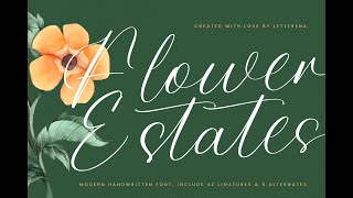 Flower Estates  Elegant Script Font Tutorial Add Class with Cursive Letters [upl. by Karb]