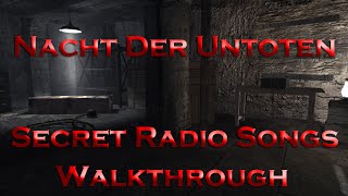 Nacht Der Untoten Secret Radio Songs  Activation Walkthrough World at War [upl. by Htaras]