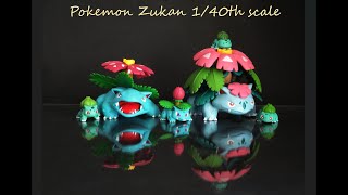 Pokémon Zukan 140th scale Japanese figure collection Part one [upl. by Suiratnod]