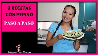 3 RECETAS CON PEPINO PASO A PASO [upl. by Nnylanna]