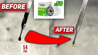 Can 50 oil filters make used motor oil clear again [upl. by Akemot332]