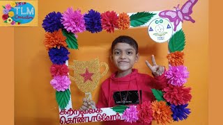 How to make a selfie photo frame  Selfie photo frame for Ennum Ezhuthum classroom [upl. by Novak]