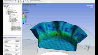 Ansys Workbench simulation Deep drawing example 2 [upl. by Laefar]