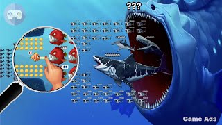 Fishdom Ads Mini Games Review 18 All Levels The Big Bloop Eat Small Fish [upl. by Nahpets]