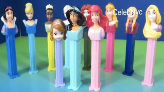 Disney Princess  Pez Candy amp Dispenser Collection with Disney Sofia the First Ariel Jasmine dolls [upl. by Hui231]