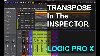 HOW TO TRANSPOSE in the inspector  LOGIC PRO X  SINGLE FUNCTIONS [upl. by Fabriane107]