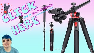 SHOP NEEWER 72 inch Camera Tripod Monopod Carbon Fiber with Rotatable Center Column [upl. by Iteerp491]