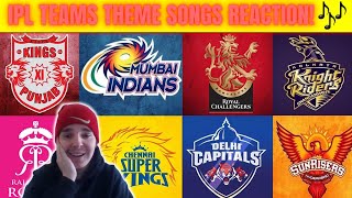 Australian Reacts To All IPL Team THEME SONGS  that ones my favourite [upl. by Aneekan]